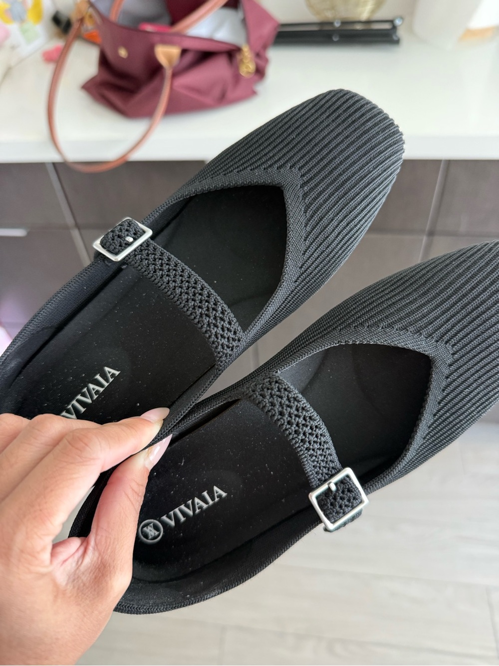 VIVAIA women’s square toe Mary Janes -size 35